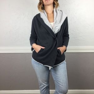 Anthropologie Sanctuary Gray Thick Hooded Sweater